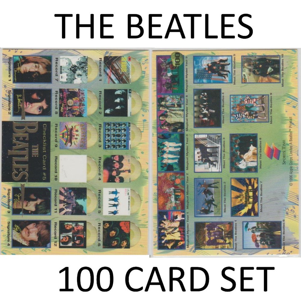 The Beatles 1996 Sports Time Complete 100 Card Set Music Trading Cards Mint